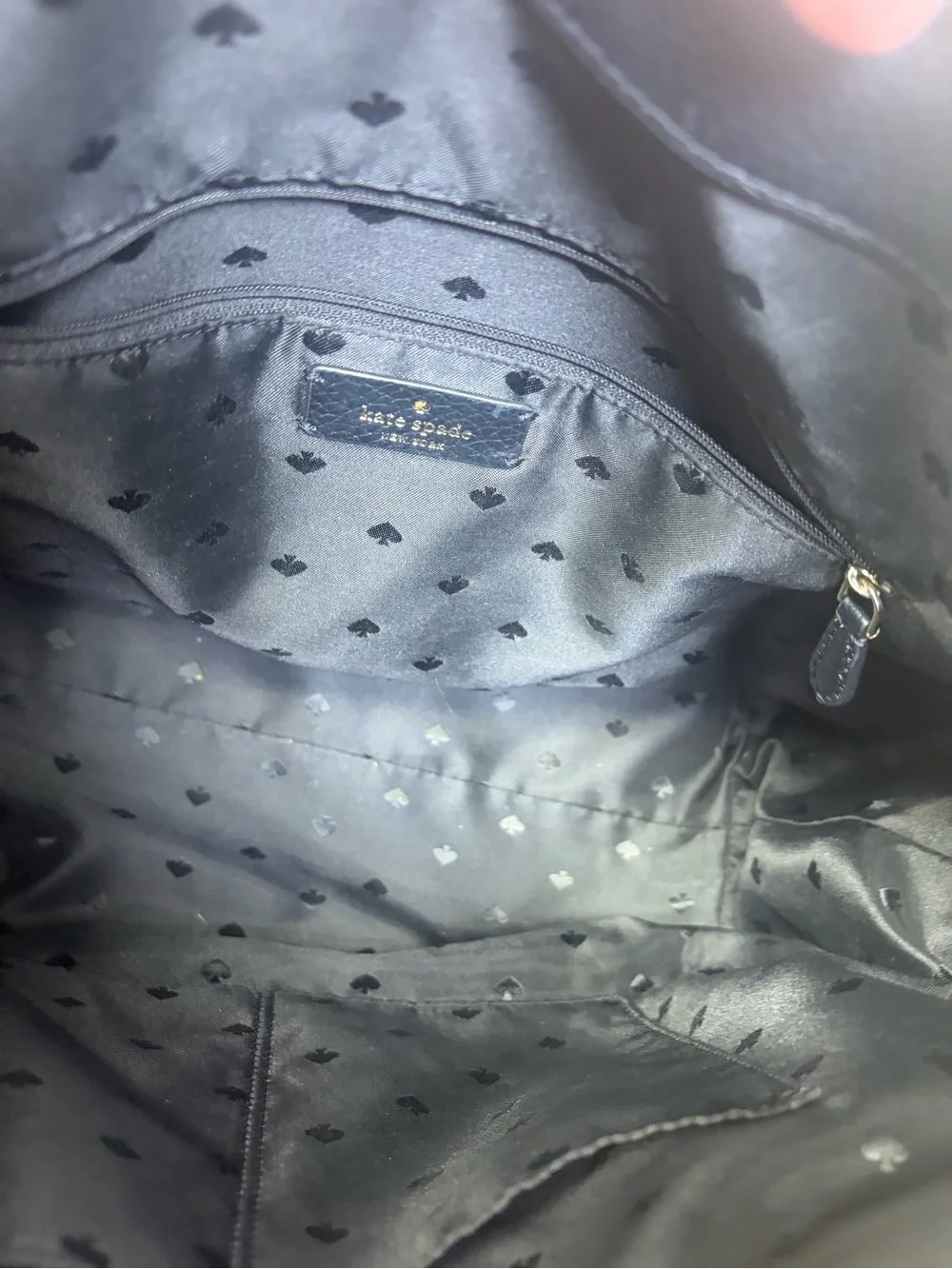 KATE SPADE Black soft Pebbled Leather Shoulder Hobo